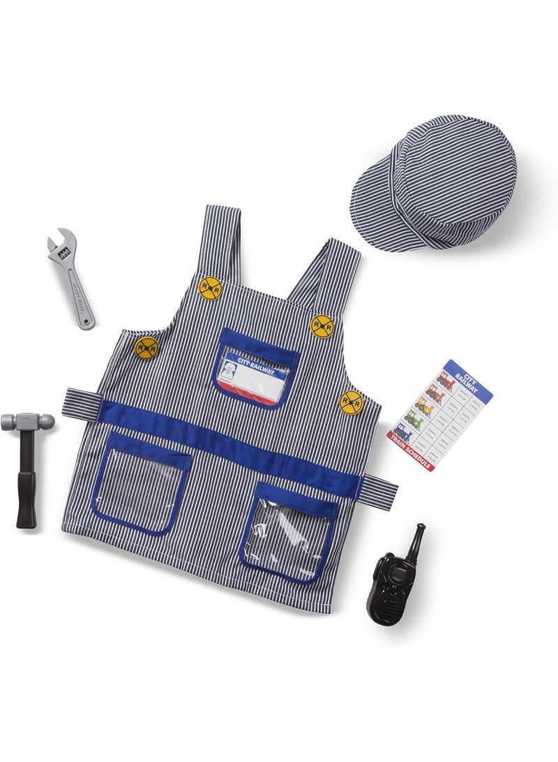 ميليسا آند دوج طقم ملابس تنكرية لدور مهندس القطار للأطفال من سن 3 إلى 6 سنوات. - Image 4